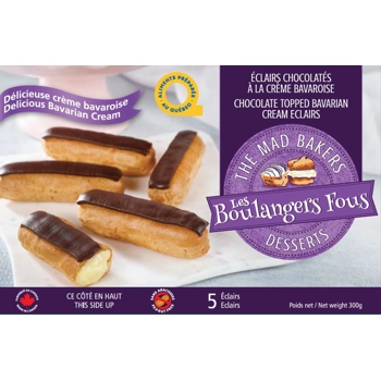 CHOCOLATE TOPPED BAVARIAN CREAM ECLAIRS