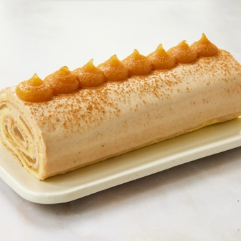 Bûche de Noël pommes et pain d'épices