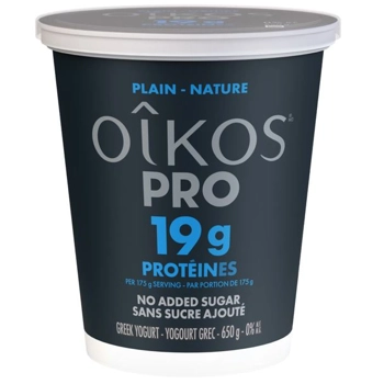Yogurt Greek 0% - Plain  No sugar added - 19g Protein