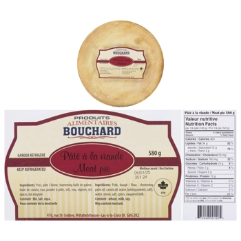 Pâté à la viande 9 pouces