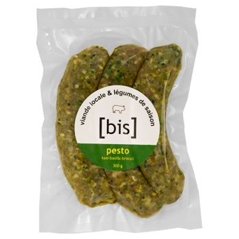 saucisses pesto de Kale, basilic et brocoli