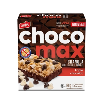 Barres semi-enrobées Triple Chocolat