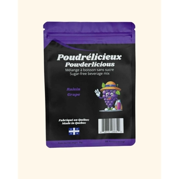 Powdered sugar free beverage mix - Grape