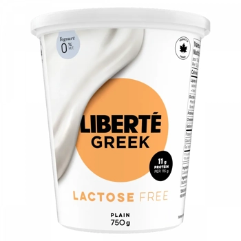 Yogourt Grec Yogourt Nature sans lactose 0% M.G. 750G