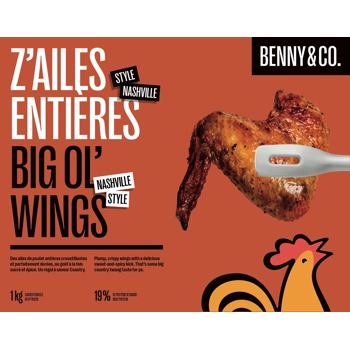 Ailes de poulet entière style Nashville