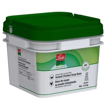 Base de soupe au poulet instantanée, sans gluten, sans sodium