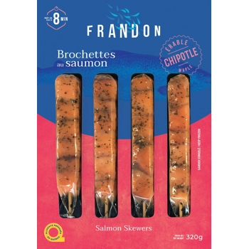 Chipotle Maple Salmon Skewers