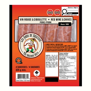 Saucisse Vin rouge & Ciboulette