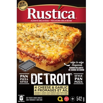 Rustica Detroit Style Pan Pizza 4 Cheese & Garlic