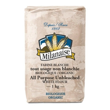 Farine tout usage blanche non blanchie biologique