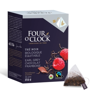 Thé noir earl grey chocolat framboise biologique équitable