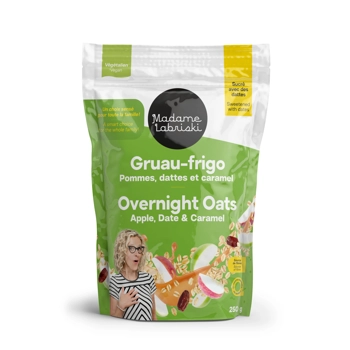 Gruau-Frigo (sans sucre raffiné ajouté) - Pommes, dattes et caramel