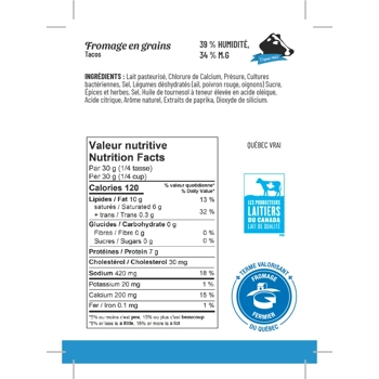 Fromage en grains Tacos