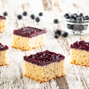 Healthy choice blueberry cake