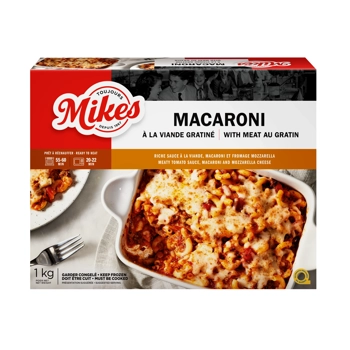Macaroni au gratin with meat