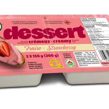 Dessert de soya crémeux - Fraise