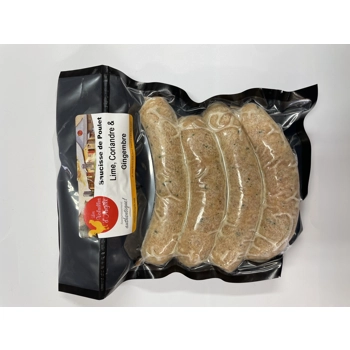 Saucisse de Poulet Lime, Coriandre & Gingembre