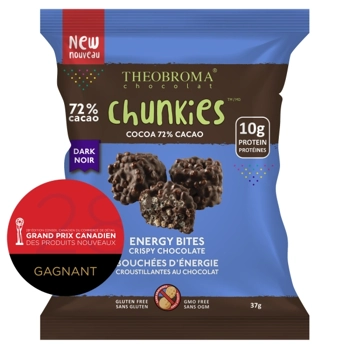 72% Dark chocolate crispy energy bites chunkies