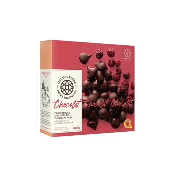 Cranberries covered in dark chocolate