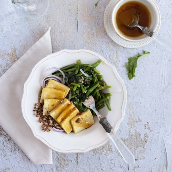 Tofu caramélisé à l'érable.