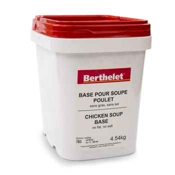 Base pour soupe poulet sans gras, sans sel