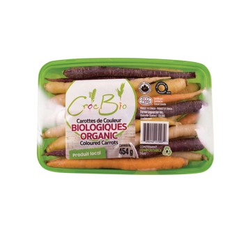 Carottes de couleur biologiques