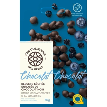Bleuets séchés enrobés de chocolat noir
