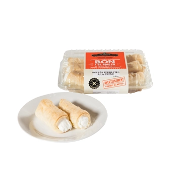 Roulé feuilleté à la crème vanille