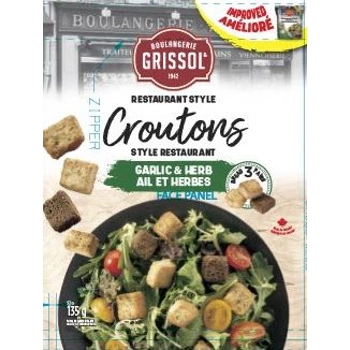 Baguette style croutons ail et herbes