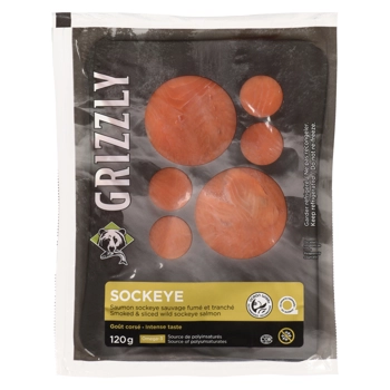 Saumon Sockeye sauvage fumé tranché (produits frais)