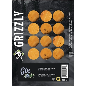 Saumon arc-en-ciel Fumé Tranché au Gin