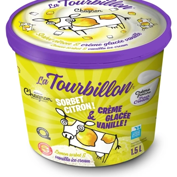 La Tourbillon Crème glacée Vanille & sorbet Citron