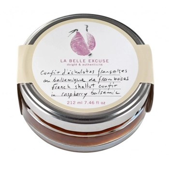 Confit d'échalotes françaises au balsamique de framboises