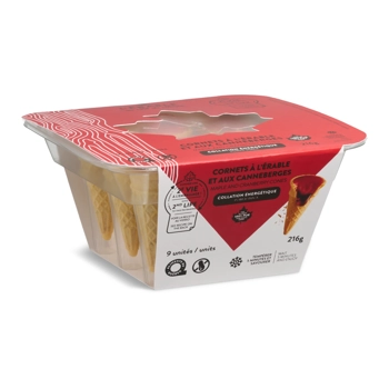 Cornets à l'érable et aux canneberges