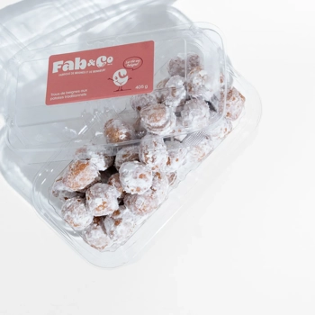 Trous de beignes aux patates traditionnels, Sucre en poudre