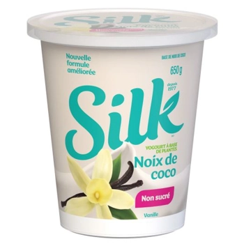 Yogourt à Base de plantes Noix de Coco Non sucré Vanille
