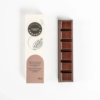 Barre de chocolat noir à la ganache au cappuccino