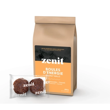 Boules d'énergie dattes, amandes et cacao