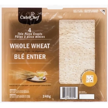 CuisiChef Pâtes à Pizza Minces Blé Entier