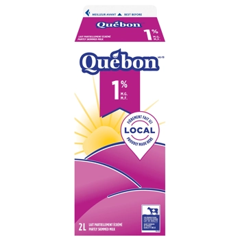 Lait partiellement écrémé 1 % M.G.