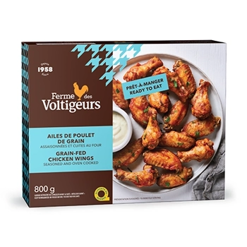 Ailes de poulet de grain assaisonnées et cuites au four (24)