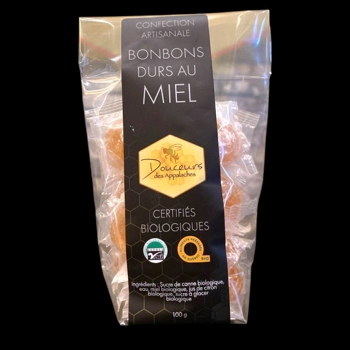 Bonbons durs  au miel biologiques
