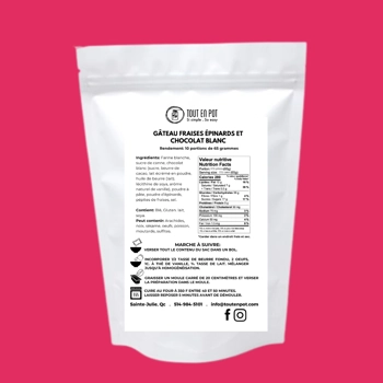 Strawberry, spinach and white chocolate cake