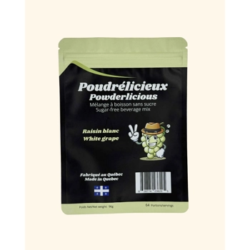 Powdered sugar free beverage mix - White grape