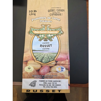 Pommes de terre Bas Saint-Laurent/Pommes de terre Garon Inc. - Russet 10 lb