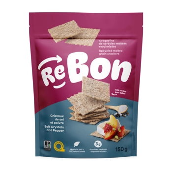 Crackers salt crystals and pepper