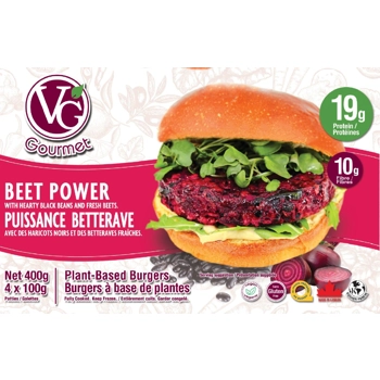 Puissance betterave burgers à base de plantes