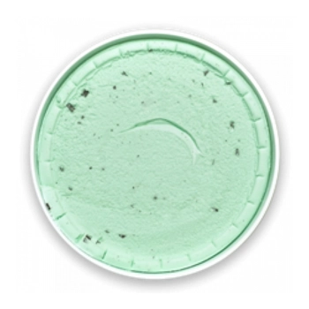 Mint and chocolate flakes ice cream