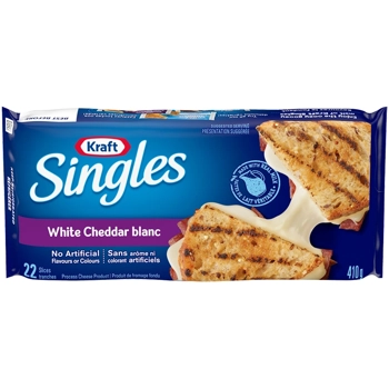 Fromage en tranches  Singles Cheddar Blanc