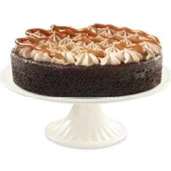 Brownie cake with caramel